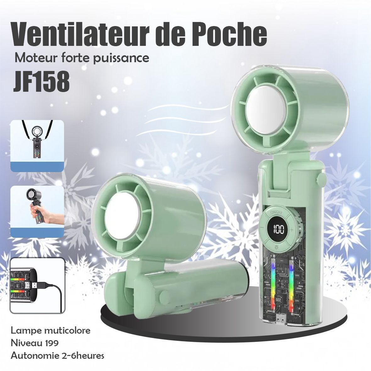 Ventilateur portable JF158 – Image 3