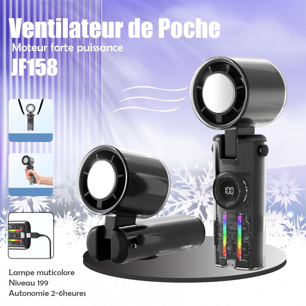 Ventilateur portable JF158 – Image 4