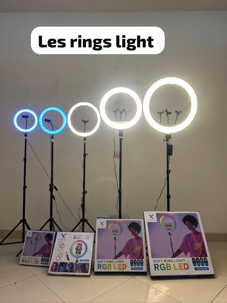 Soft Ring Light RGB LED – 22 pouces