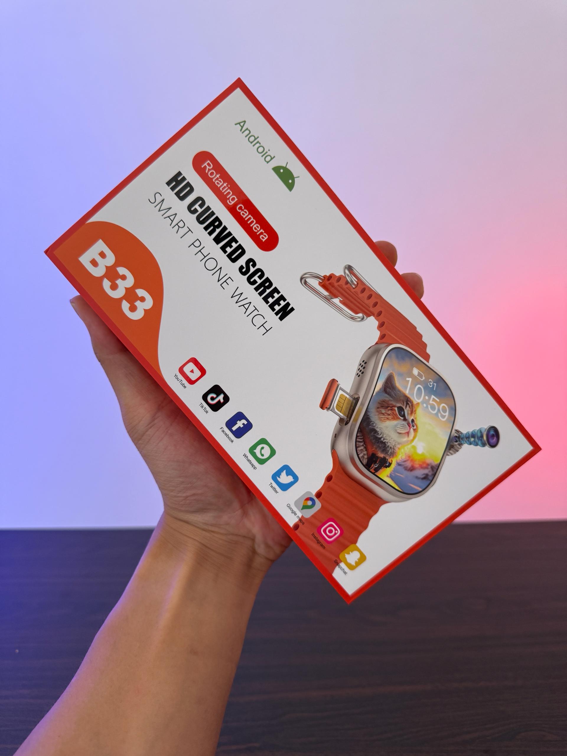 B33 – HD Curved Screen Smart Phone Watch